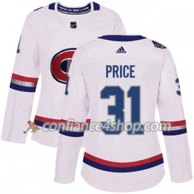Adidas Maillot de Hockey Montreal Canadiens Carey Price 31 2017-2018 Blanc Classic Authentic - Femme
